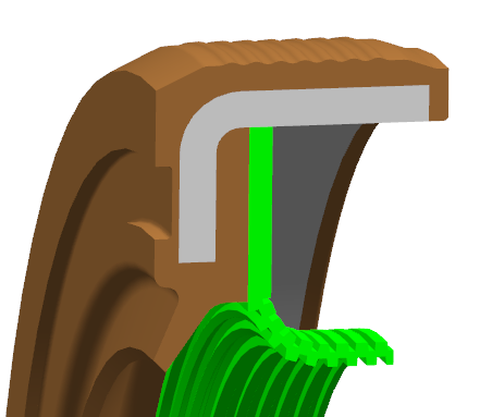 Tetrafluoro oil seal